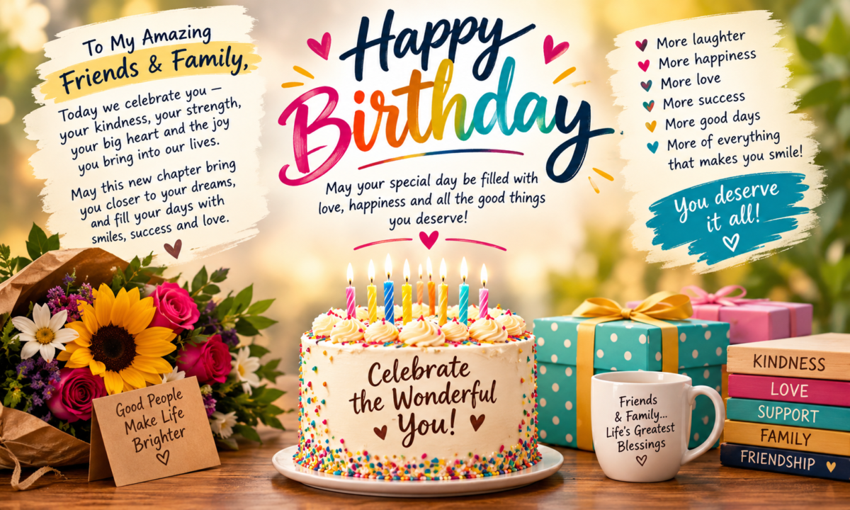 Happy Birthday Wishes and Messages for Friends & Family