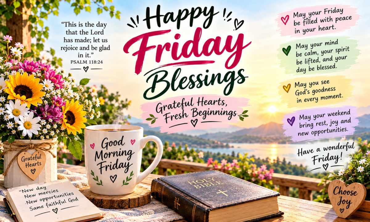 Happy Friday Blessings: Grateful Hearts, Fresh Beginnings