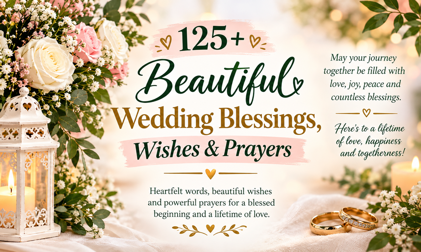 125+ Beautiful Wedding Blessings, Wishes & Prayers