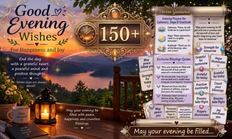 150+Beautiful Good Evening Blessings to Brighten Your Night