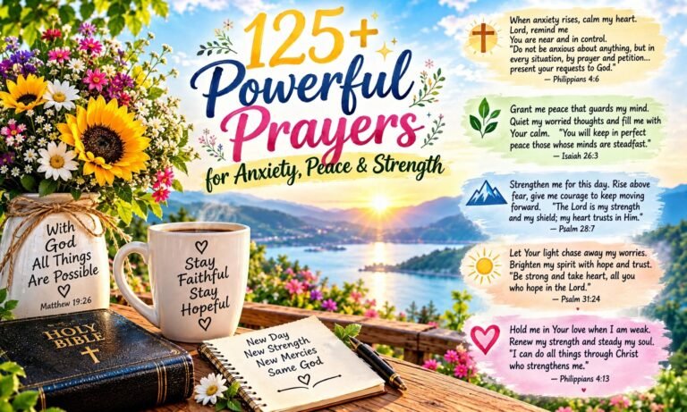 125+ Powerful Prayers for Anxiety, Peace & Strength