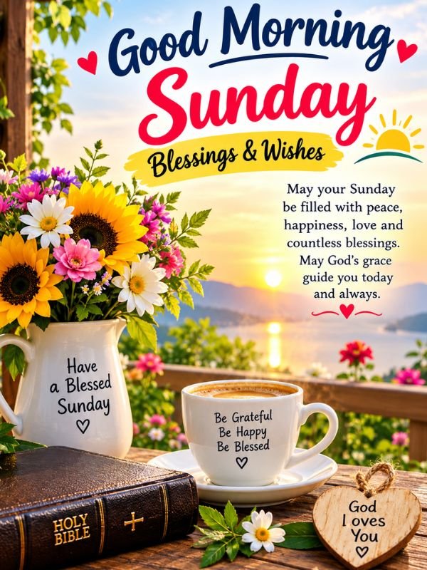 100+ Beautiful Good Morning Sunday Blessings and Wishes