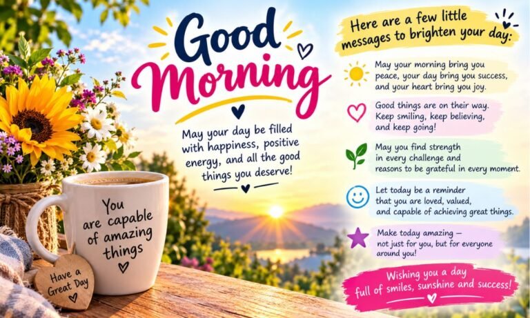 Good Morning Wishes and Messages to Brighten Their Day