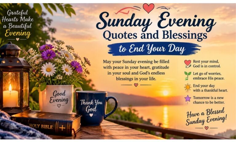 Sunday Evening Quotes and Blessings to End Your Day