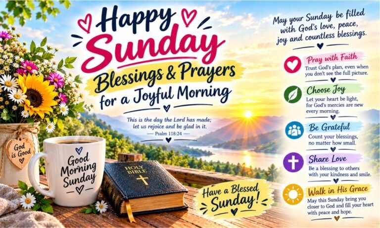Happy Sunday Blessings & Prayers for a Joyful Morning