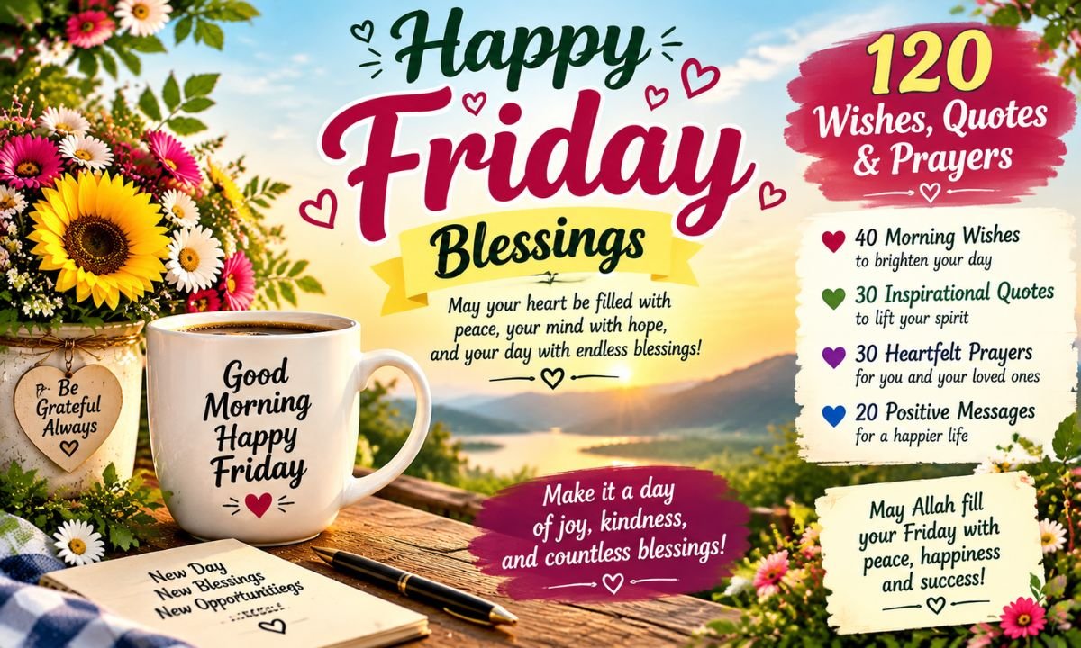 Happy Friday Blessings: 120 Wishes, Quotes & Prayers writ