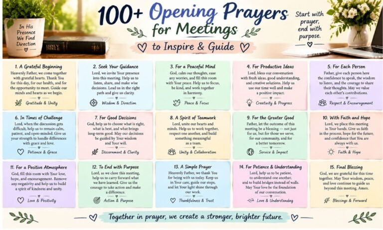 100+ Opening Prayers for Meetings to Inspire & Guide